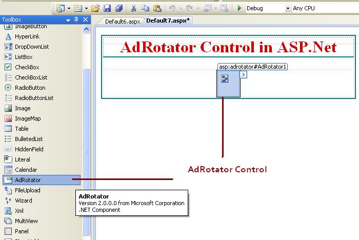 How to use Adrotator control in asp.net C#.
