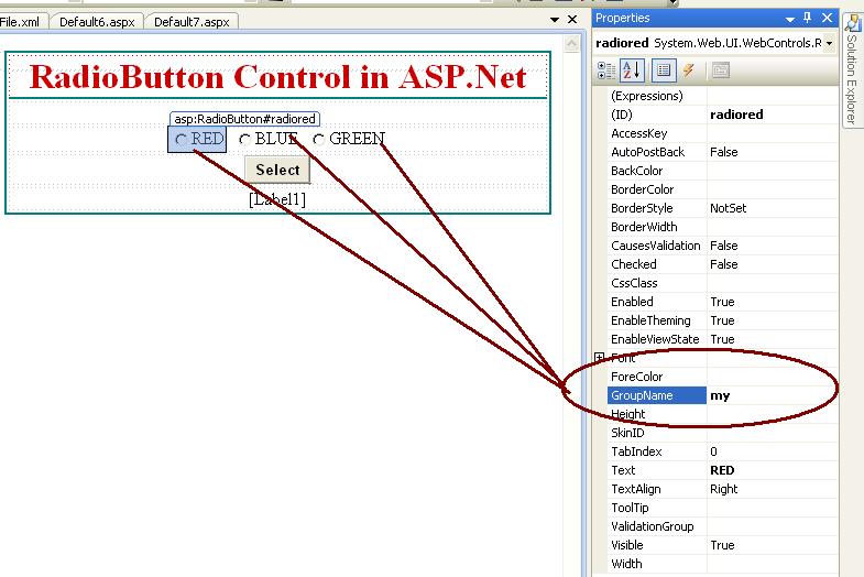 How to use RadioButton control in asp.net c#.