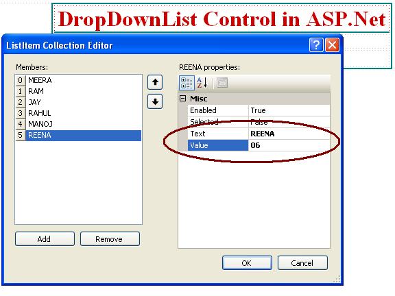 How to use DropDownList control in ASP.Net c#.