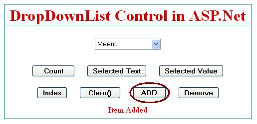 How to add new item in dropdownlist control in asp.net C#.