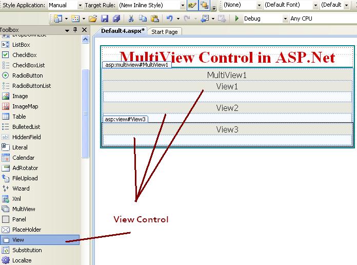 How to use MultiView control in ASP.Net C#.