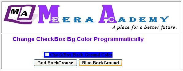 Change Background color CheckBox control in ASP.Net with C#Change Background color CheckBox control in ASP.Net with C#