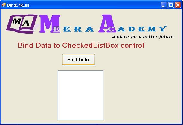 Checkedlistbox control in wondows application