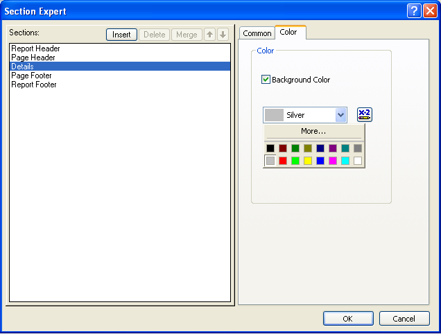 Alternate Row color in Crystal Reports in ASP.Net