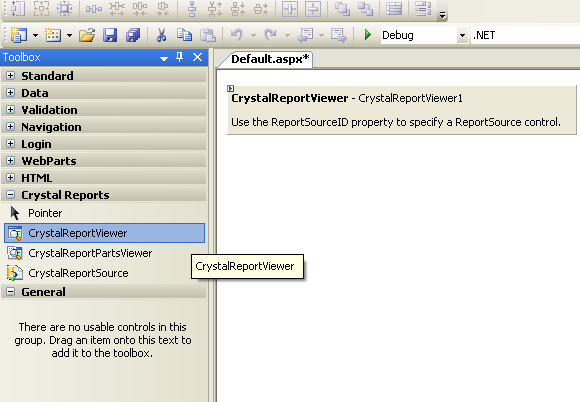 Add CrystalReportViewer on asp.net web forms for display Crystal Report.