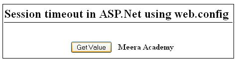 Set Session timeout in asp.net using web.config