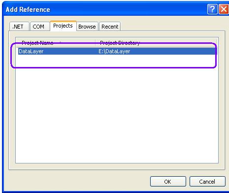 Add data access class references to business layer.