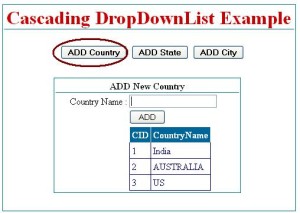 Cascading dropdownlist in asp.net