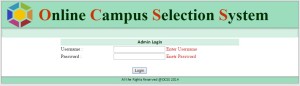 Admin Login Form - Campus Selection System