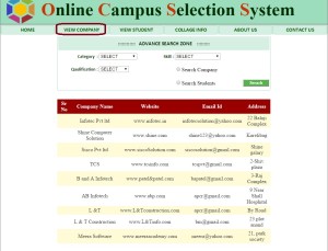 Admin View Company Detail Form - Campus Selection System