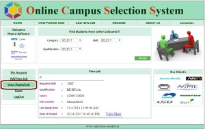 Company View Posted Job Form - Campus Selection System