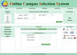 StudentChage Password Page - Campus Selection System
