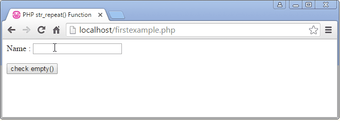 PHP empty() function example