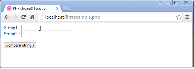 PHP strcmp() string function example