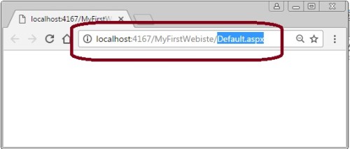 Output of asp.net website after debug application
