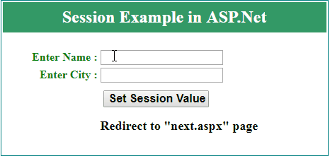 Session example in asp.net