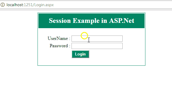 Session Timeout Example in ASP.Net