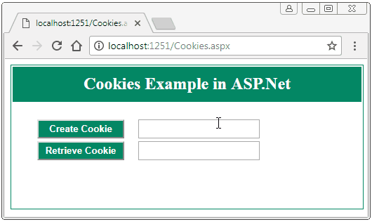 Cookie Example in ASP.Net