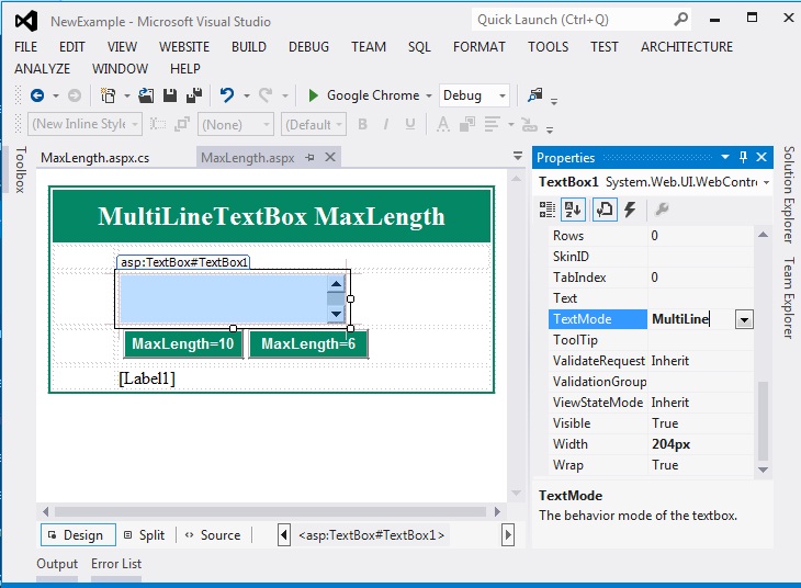 Set MeltiLine TextBox MaxLength Example in ASP.Net