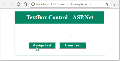 TextBox Control - ASP.Net Server Side Control.