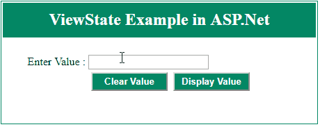 ViewState example in asp.net
