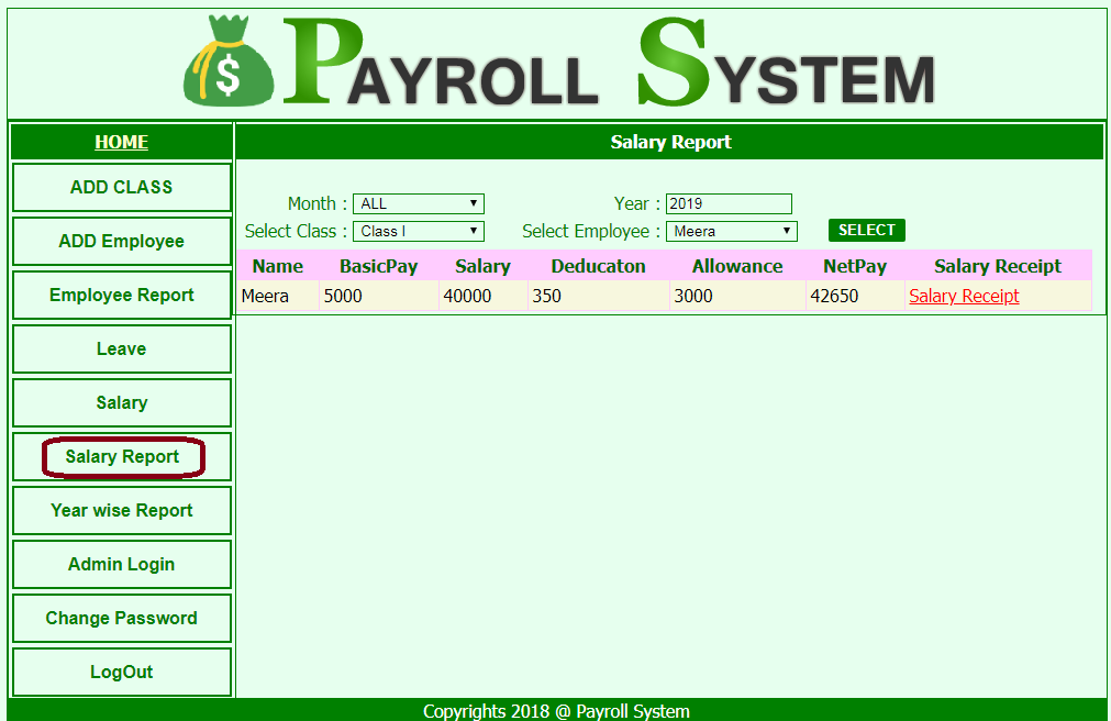 Payroll management system
