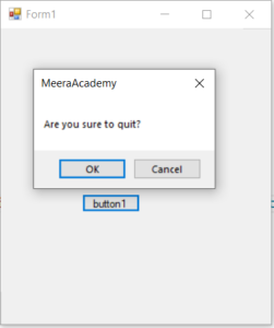 Message Box in C# Windows Application
